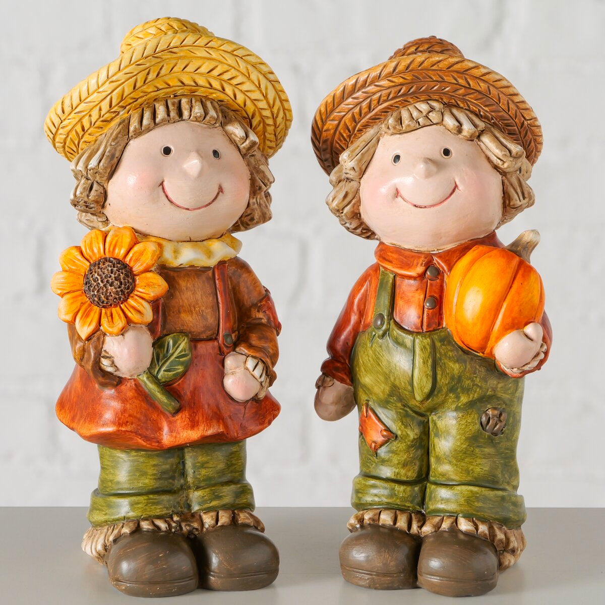 figuur marilo, 2 ass., kinderen, h 18,50 cm, synthetische hars, brn, ornj