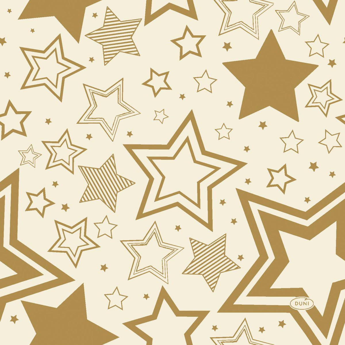 servetten holiday star cream 3-laags tissue 33 x 33 cm