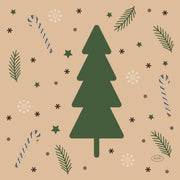 servetten natural yuletid 3-laags tissue 33 x 33 cm