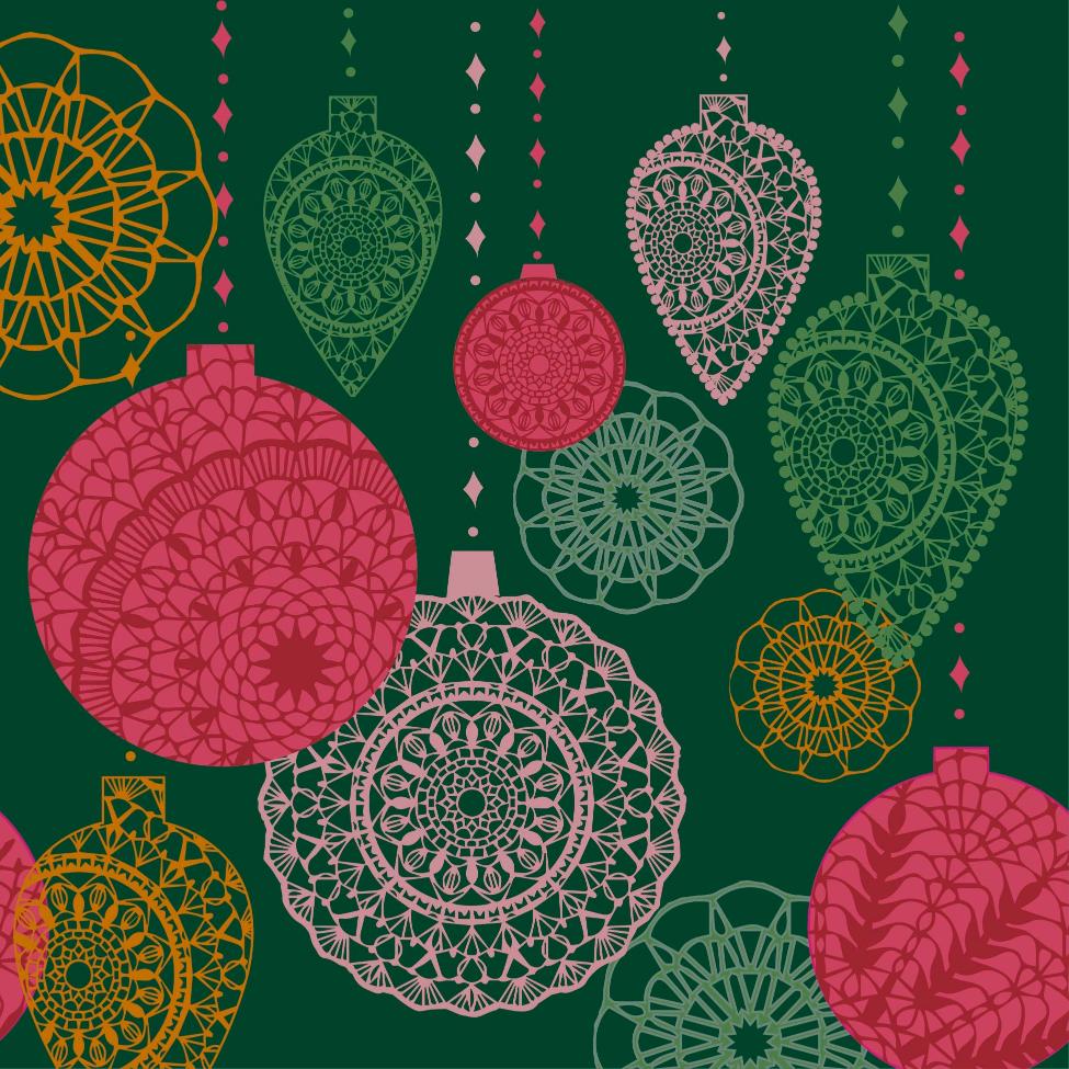 servetten opulent baubles 3-laags tissue 33 x 33 cm