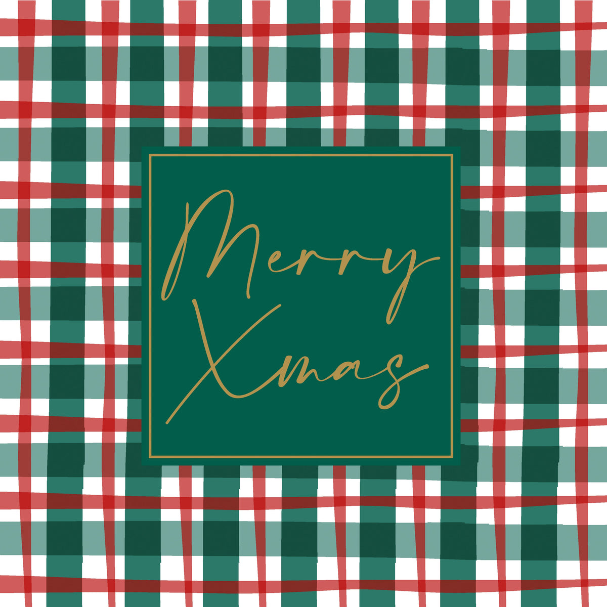 servetten xmas check 3-laags tissue 33 x 33 cm