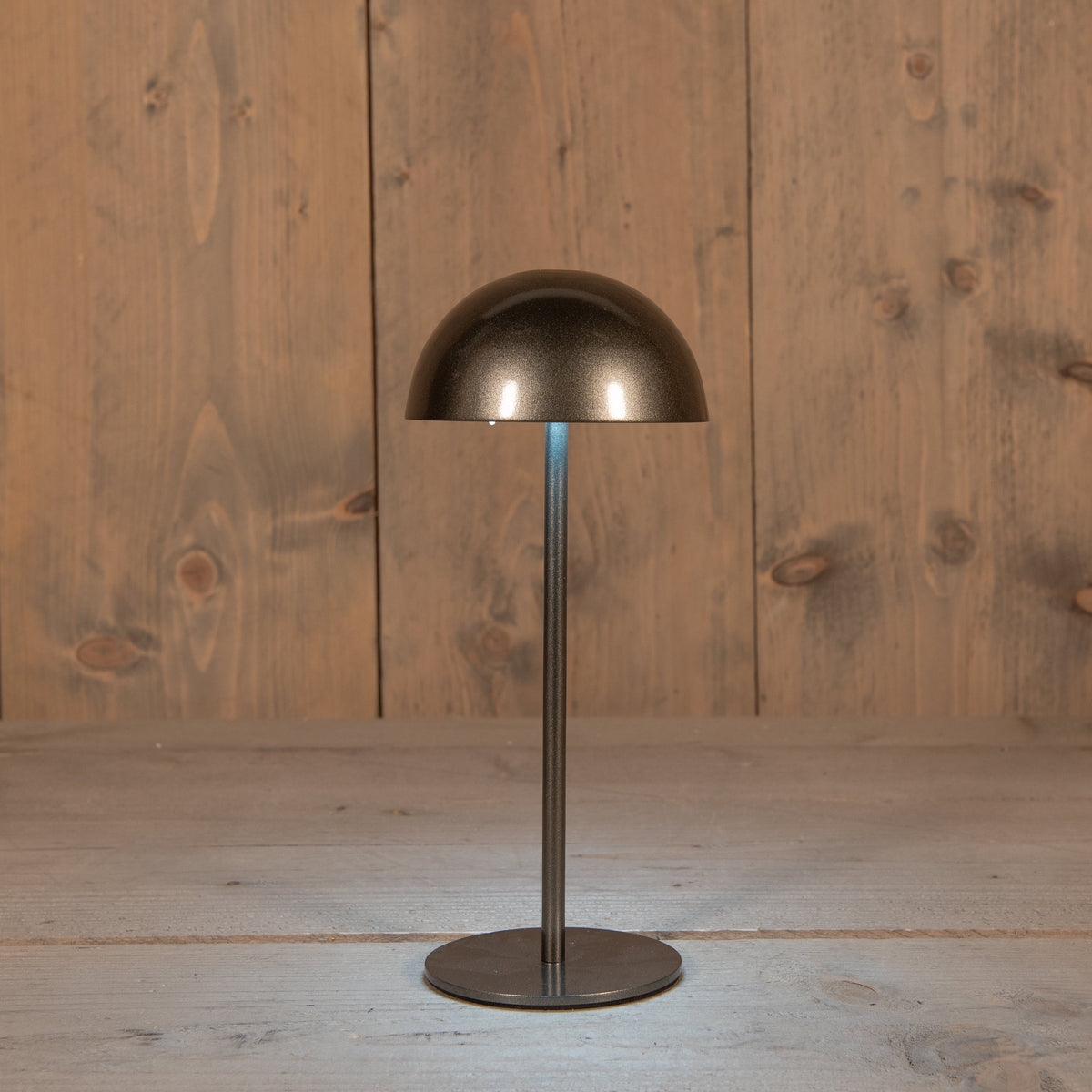 oplaadbare tafellamp rond warm wit dimbaar inclusief usb kabel 22x9.5cm anthraciet