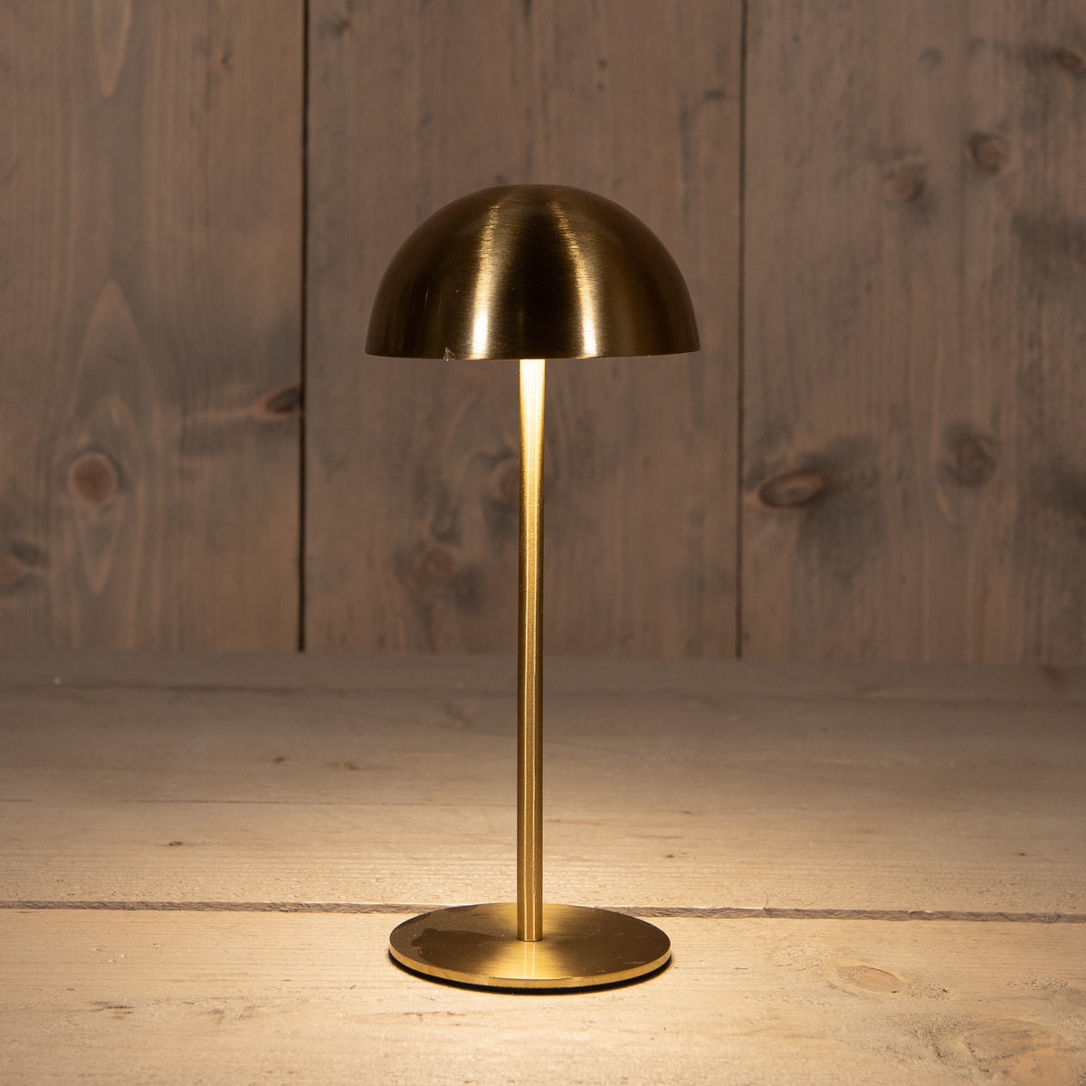 oplaadbare tafellamp rond warm wit dimbaar inclusief usb kabel 22x9.5cm goud