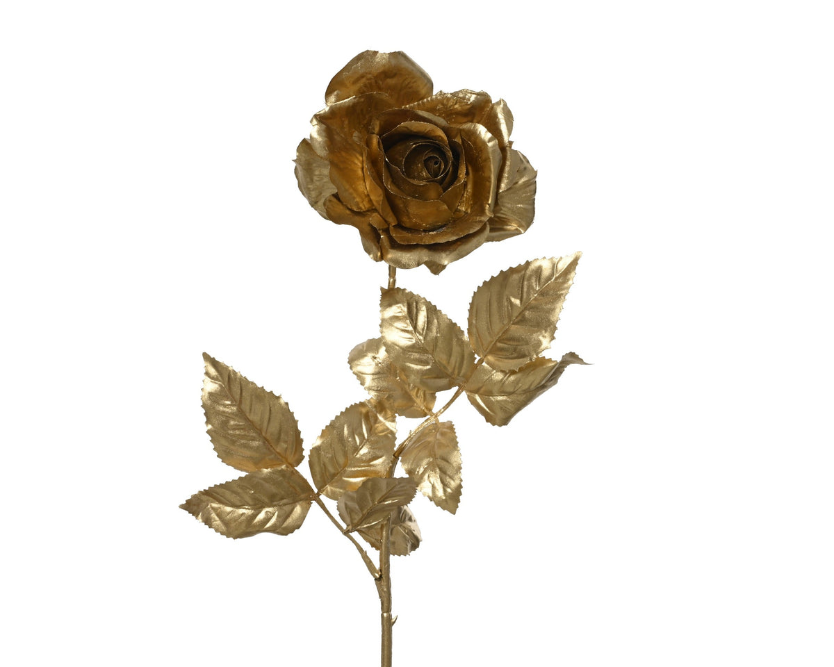 roos polyester fluweel goud l.10cm x w.10cm x h.72cm