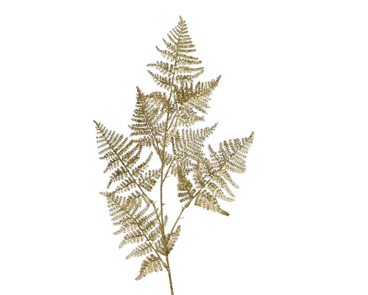 asparagus op steel plastic glitter goud l.3cm x w.36cm x h.87cm