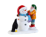 building a snowman