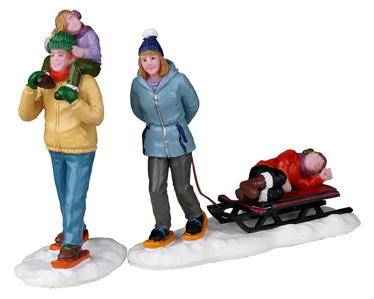 long day snowshoeing, set of 2