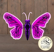 led vlinder roze 40cm bewegende vleugels - 5mtr aanloopsnoer - ip44 transformer - colourbox
