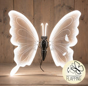 vlinder led warm wit 60cm bewegende vleugels - 5mtr aanloopsnoer - ip44 transformer - colourbox