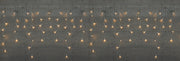 icicle lights transparant 360l/720x60cm 36l flash led warm wit - 5m aanloopsnoer  - ip44 trafo aan / 8/16u timer / uit