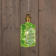 flesje gin glas led op batterij 8x5.5x18.5cm