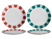 dinerbord "kerststrikken" ø27cm 2 assorti