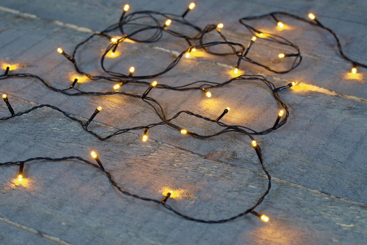 led lampjes 200 led 15m licht goud usb oplaadbaar 50cm  aanloopsnoer zwart - bi-bui