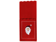 bestekzak kerst vilt "holly jolly" 23x10cm rood