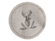 placemat rendier vilt beige ø35cm