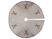 kerstboomrok rendier vilt beige vilt ø80cm
