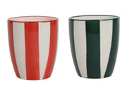 mok 'tree' zonder handvat groen/rood 200ml 2-ass