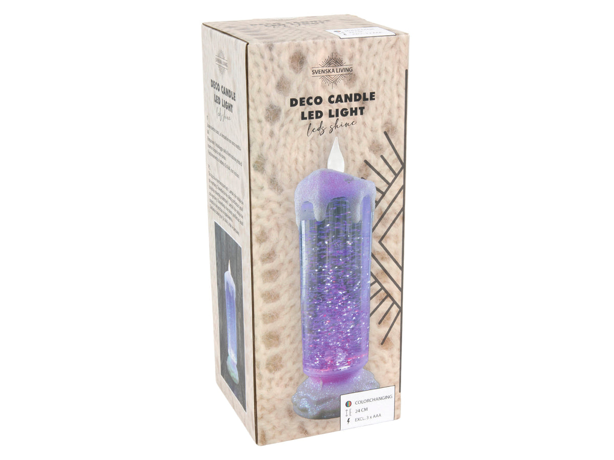 kaars colorchanging led 3xaaa 8x24cm