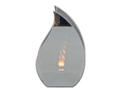 vlam grijs glas vlam led 16cm  2xaa
