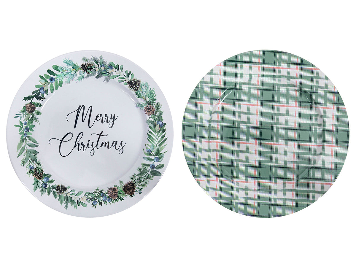 onderbord ø28 "zacht groen / merry christmas" 2ass