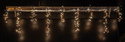 ijspegel verlichting cluster 528led ip44 trafo met timer en dimmer lengte snoer 3.5 m lengte pegels 8 stuks 24 cm en 7 stuks 48 cm warm wit/classic warm