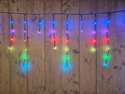 ijspegel  132led rgb 500x60cm / afstandsbediening / 5 mtr aanloopsnoer zwart