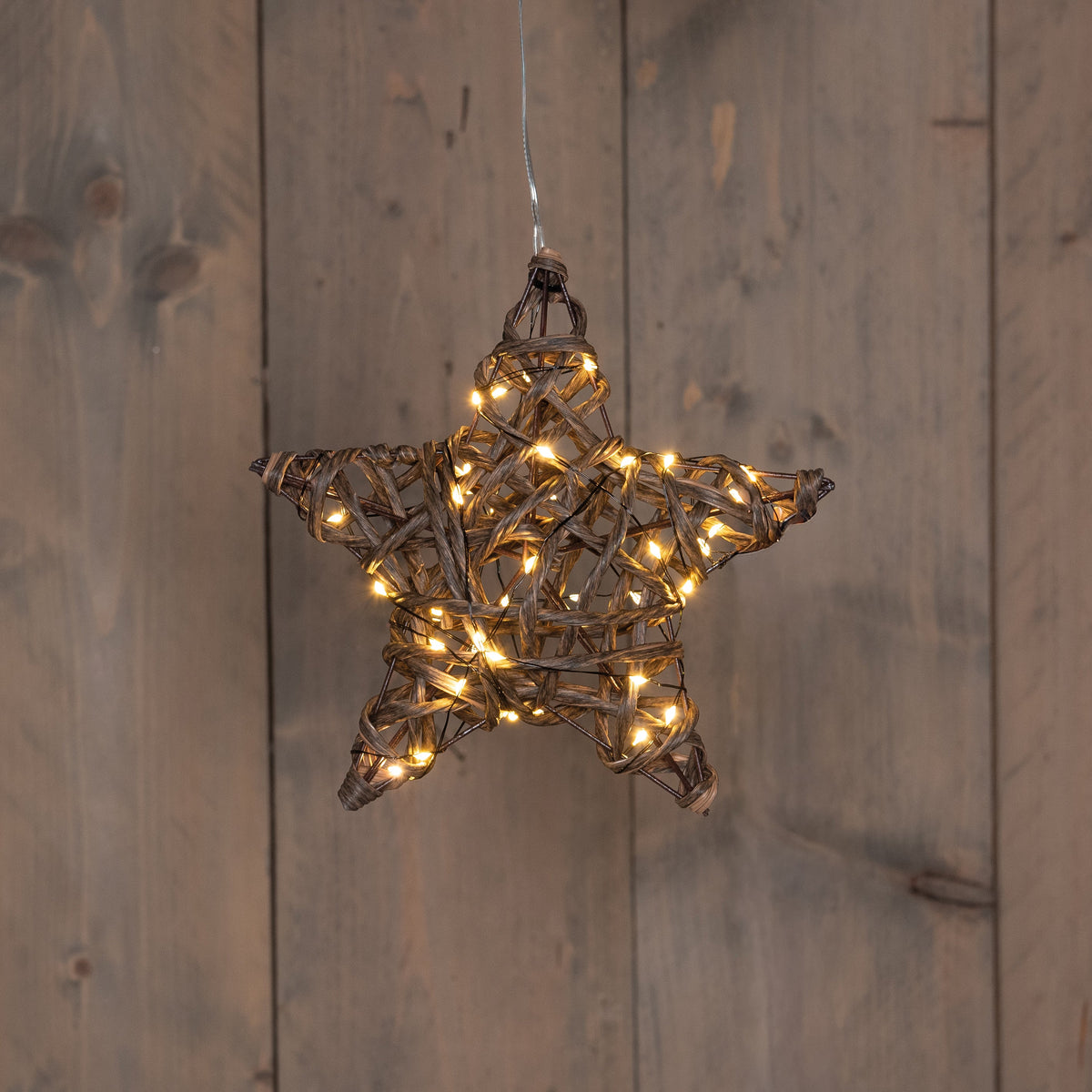 ster naturel 40 led classic warm 20cm / 3xaa on/off/6u timer