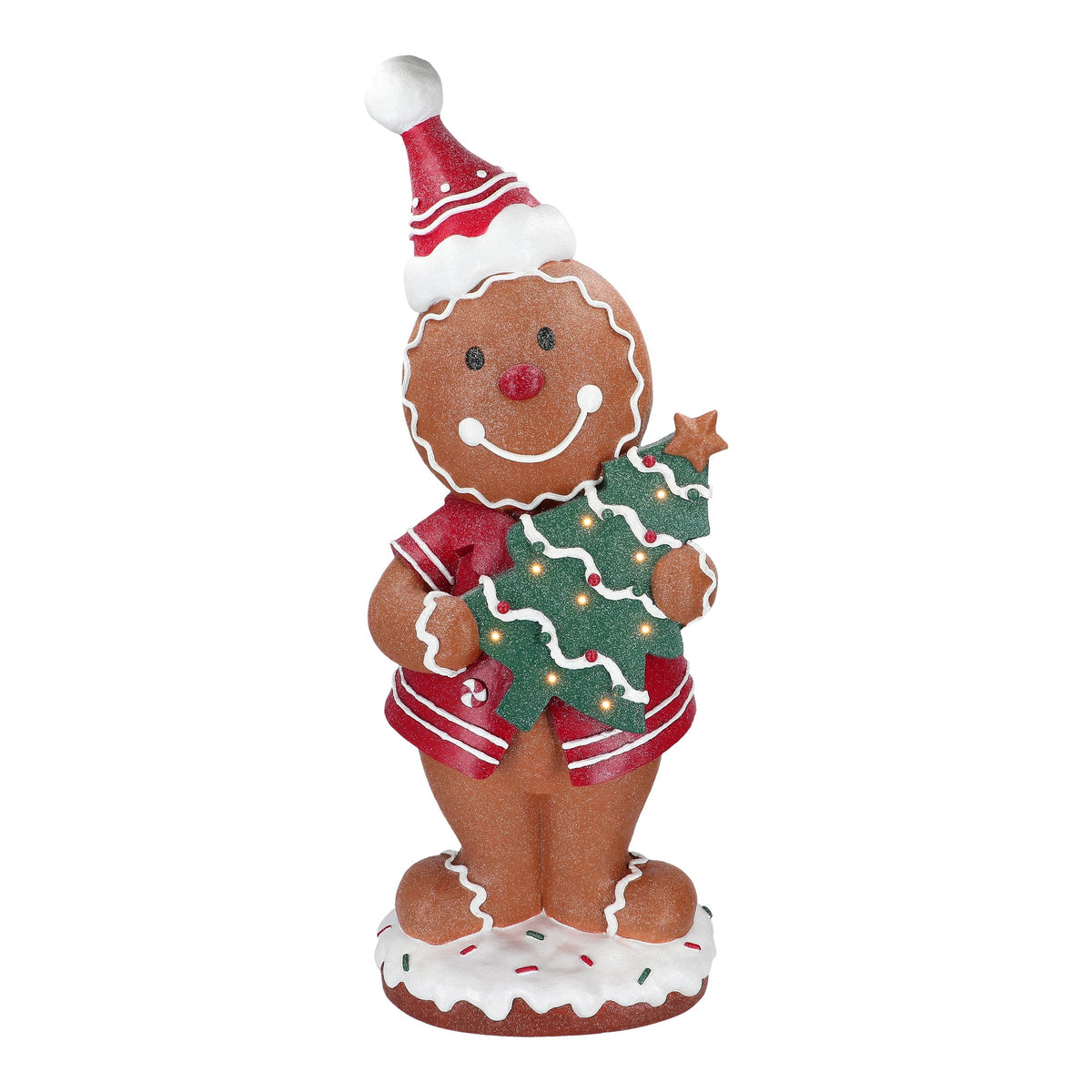gingerbread boy with tree led poly *
b/o,36x27x90cm,multicolor,led