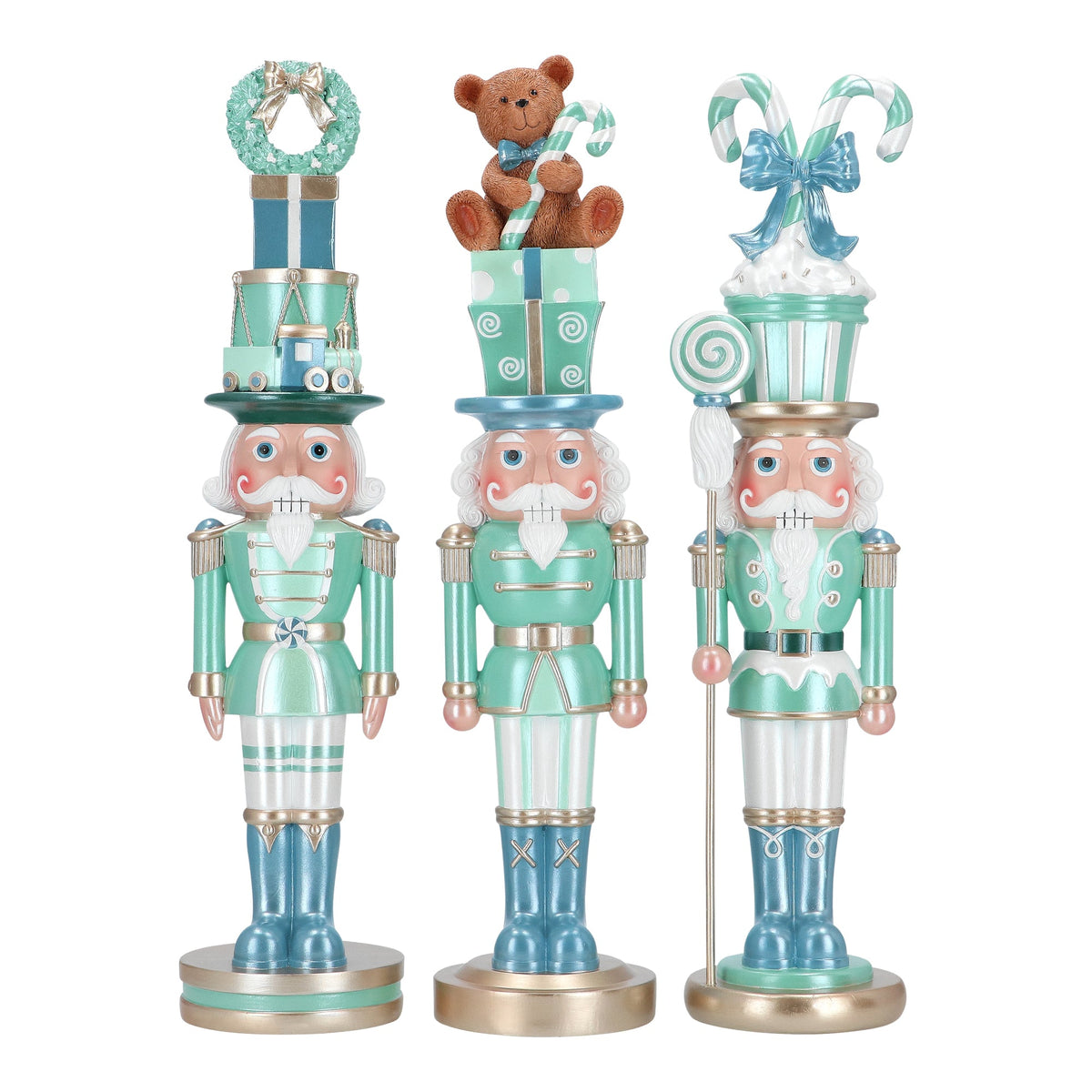 nutcracker decorated 3 ass 
11,5x11,5x50,5cm,blue/green