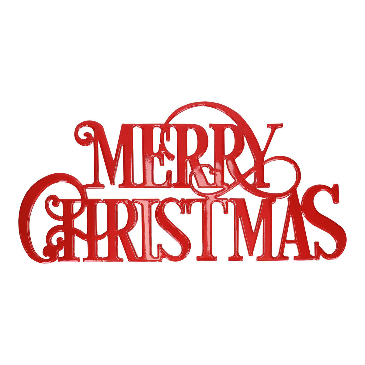 christmas sign metal 
117,4x0,6x59,1cm,red