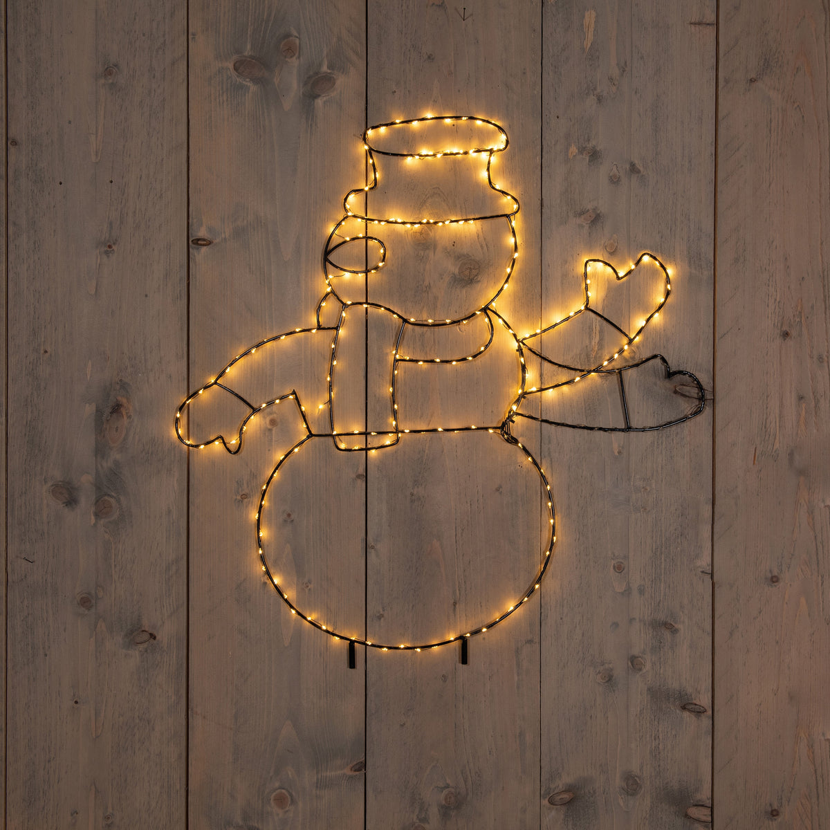sneeuwman zwaaiend 250led ip44 trafo met timer h60x50cm classic warm