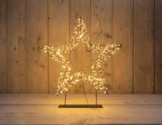 ster 3d op voet metaal 1200led flash ip44 trafo met timer en dimmer 56x5cm classic warm