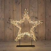 ster 3d op voet metaal 1200led flash ip44 trafo met timer en dimmer 56x5cm warm wit/classic warm