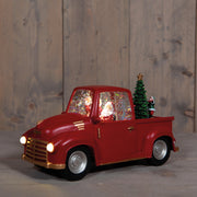 pick-up met glitterwater led op 3aa batterij met dc aansluiting 16.5x10x28cm warm wit