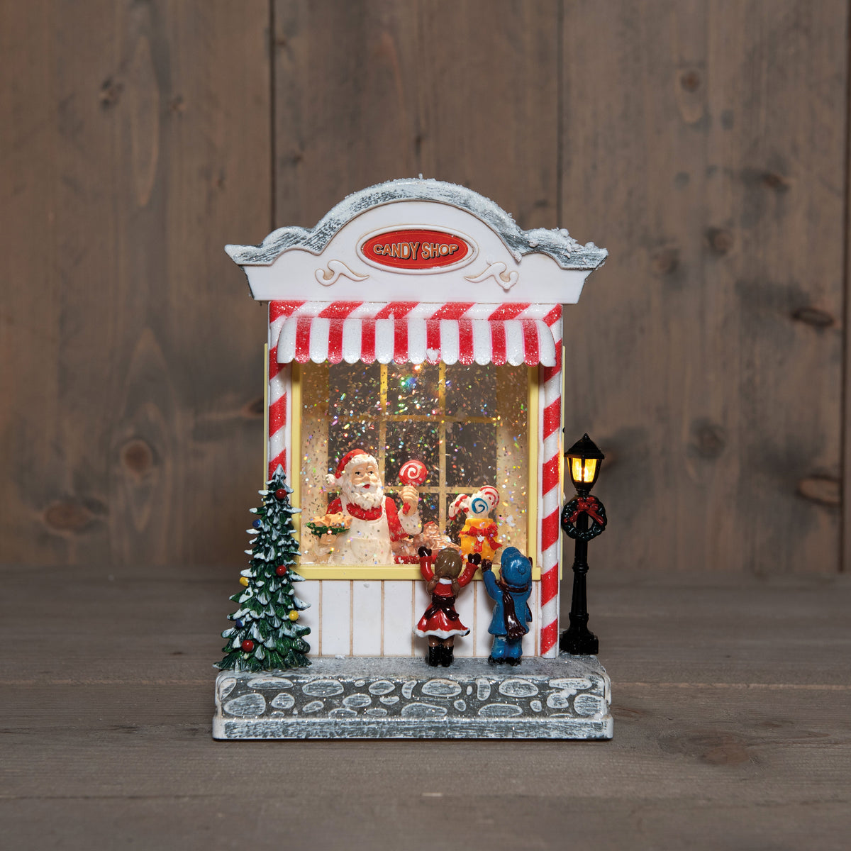 draaimolen met glitterwater op 3xaa batterij met dc aansluiting 22x18x13cm warm wit