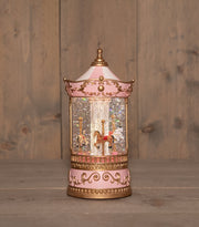 draaimolen rose met glitterwater op 3xaa batterij met dc aansluiting 12,5x25,5cm warm wit