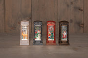 telefooncel met glitterwater op batterij 5x11cm 4 assorti in display warm wit