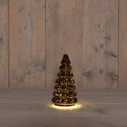 kerstboompje glas 10led 3xaaa batterij met timer 9.5xh18.5cm metallic brons