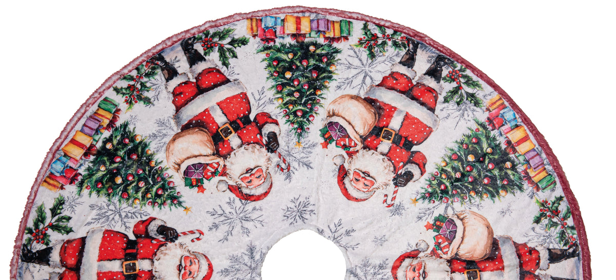 boomkleed imitatiebontbont d120cm kerstman