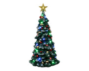 snowy christmas tree, multi light, b/o (4.5v)