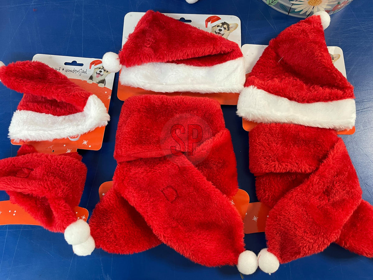 hondenkostuum xmas hoed en sjaal 3ass