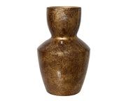 vaas terracotta glazed gold wash koper/goud d.19cm x h.30cm