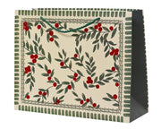 giftbag papier flock berries fsc recycled groen/kleur(en) l.32cm x w.11cm x h.25cm