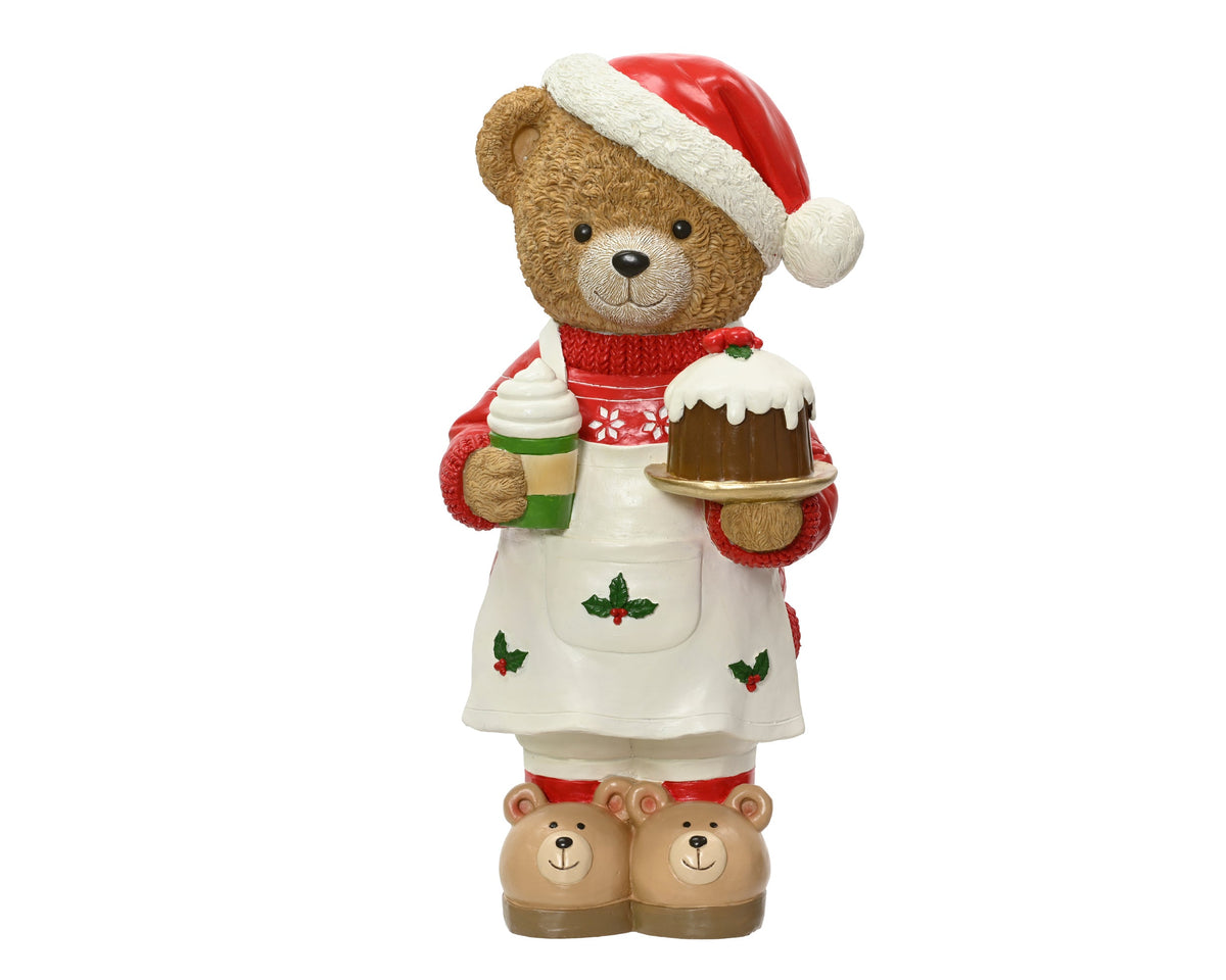 beer polyresin standing cake rood/kleur(en) l.27cm x w.27cm x h.57cm