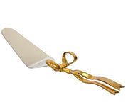 taartschep messing gold/silver with bow goud l.29cm x w.7cm x h.29cm