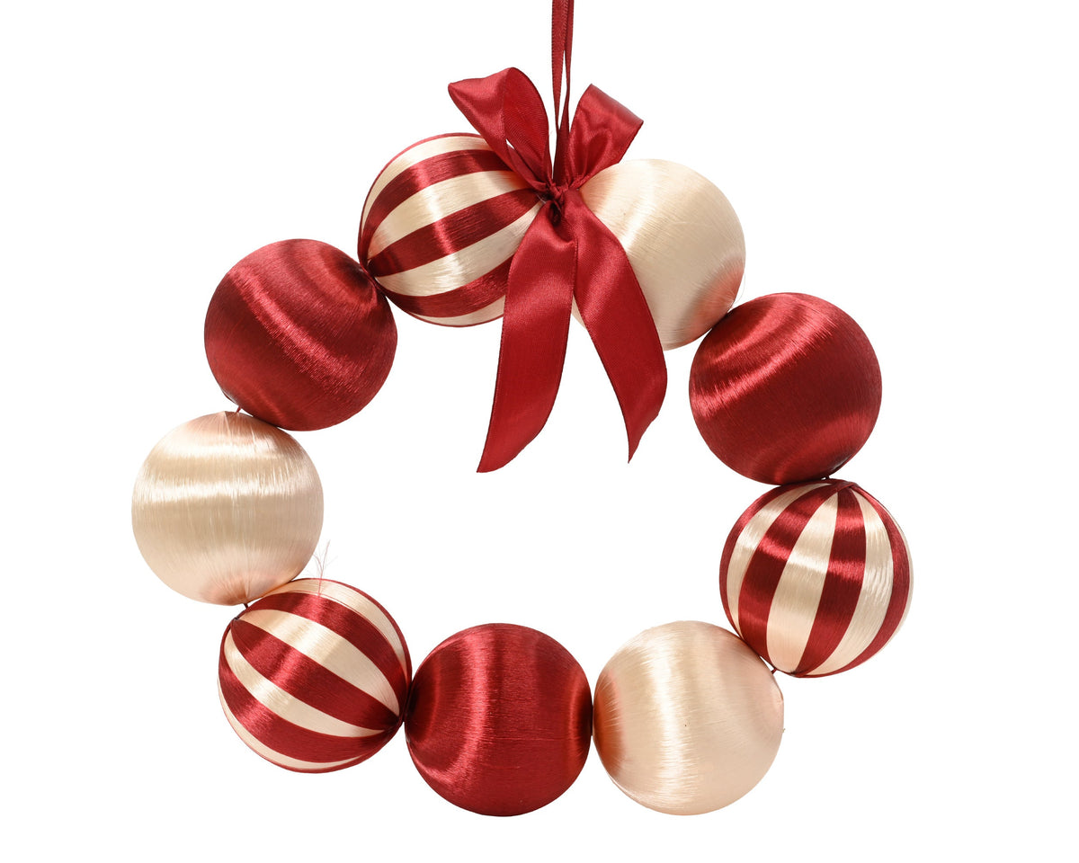 krans foam bow mix rood/kleur(en) d.28cm