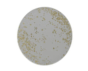 bord glas round zilver d.10cm x h.0.3cm
