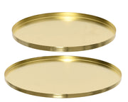 decobord ijzer round powder coating goud d.35cm x h.1.5cm