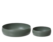 bord ijzer round powder coating with tray groen d.14cm