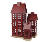 lantaarn ijzer kerstrood l.8cm